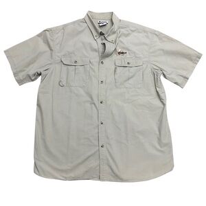 Columbia short sleeve button front collared shirt